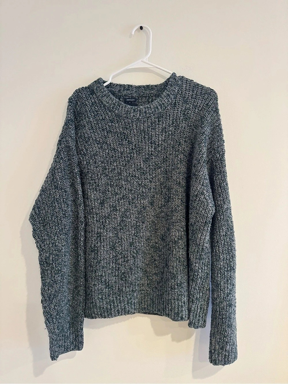 Abercrombie & Fitch Men’s Oversized Chunky Knit Crewneck Sweater Large